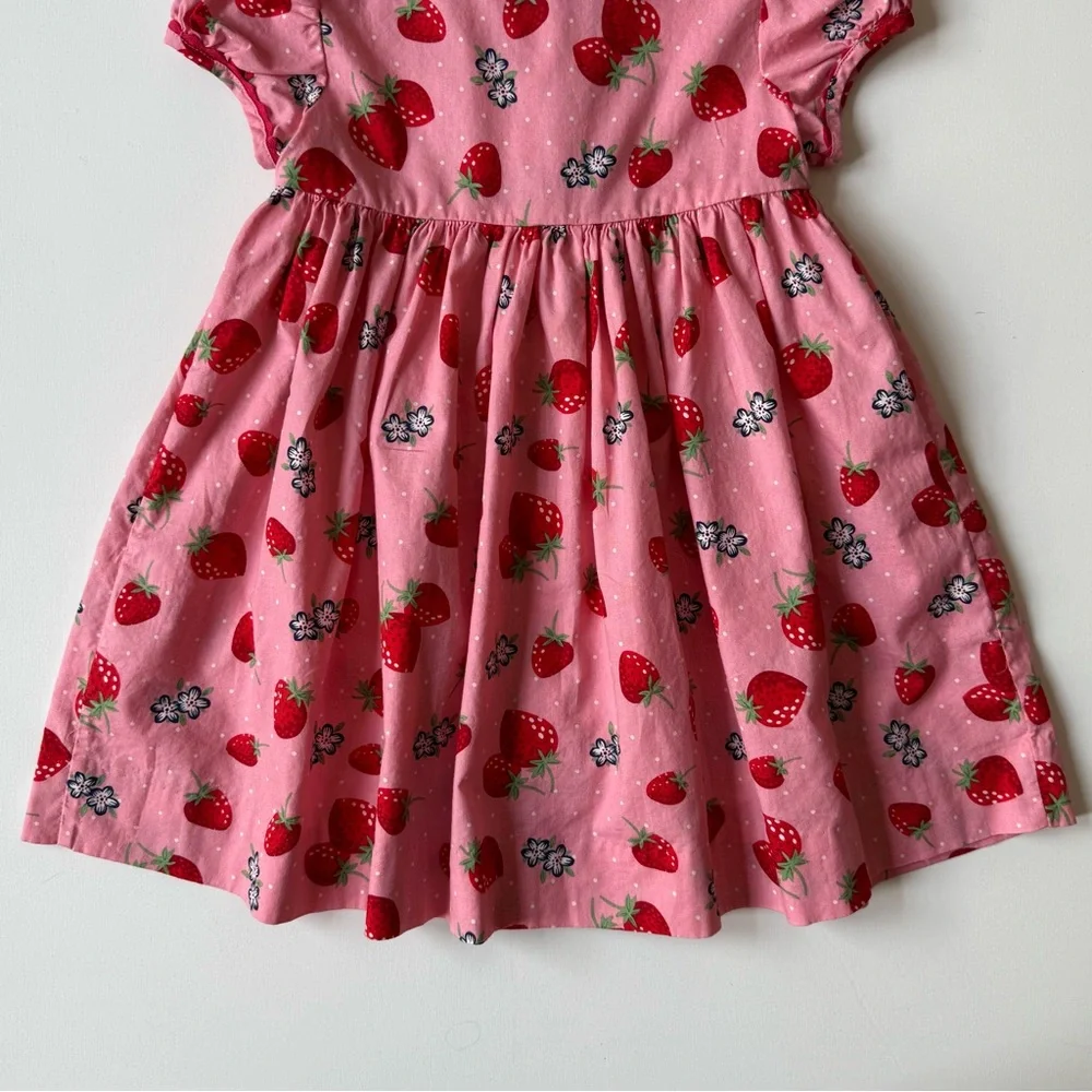 Rachel Riley Strawberry Button-Front Dress - Size 18M - Picture 10 of 13
